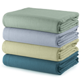 Muslin Swaddle Blankets, Pack of 4: Sage-Pacific Blue-Fern-Neptune